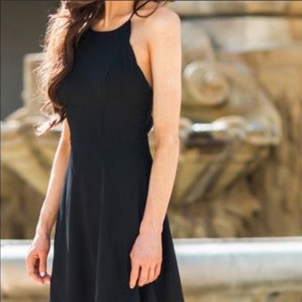 HYFVE Black Scalloped Dress
